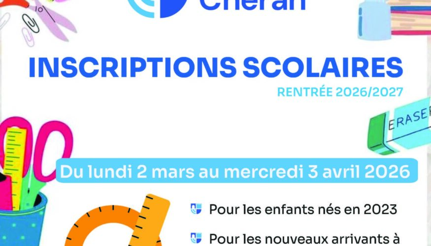 Inscriptions scolaires 2026-27