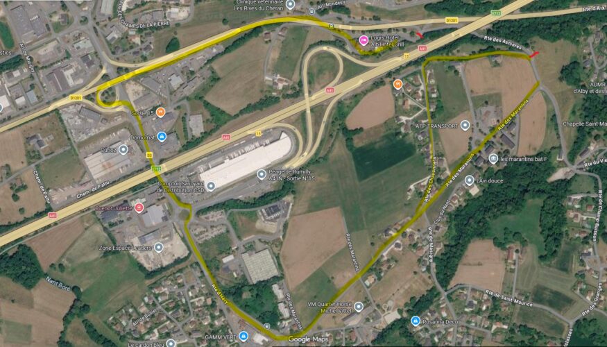 Travaux route des Asnières à Alby-sur-Chéran
